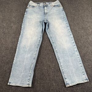 Talbots High Waist Relaxed Jeans Women's 12 Light Wash Straight Leg Denim